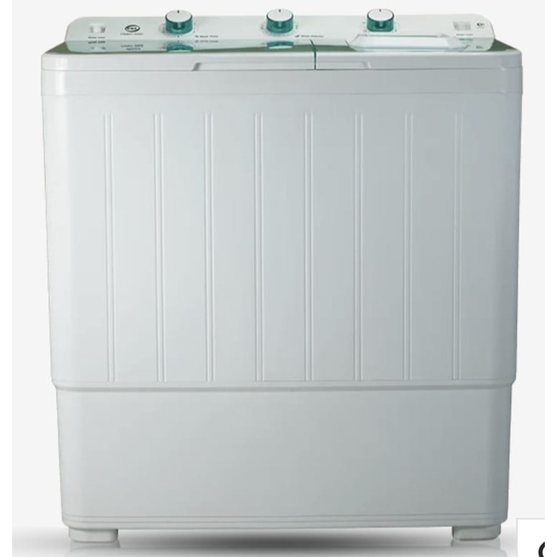 PEL WASHING MACHINE PWM-1050 T, SEMI AUTO TWIN TUB, WHITE